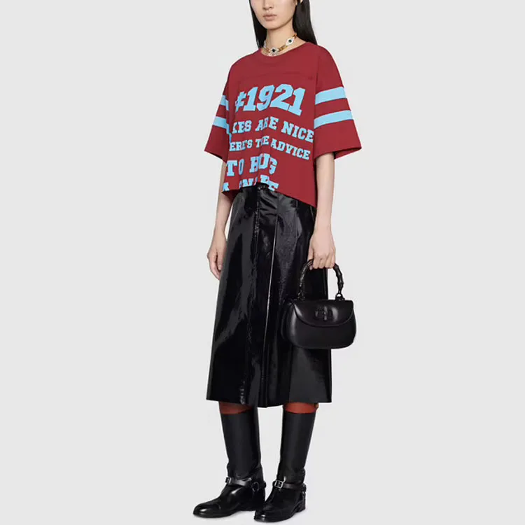 GUCCI 1921 L'Aveugle Par Amour Cropped T shirt-1