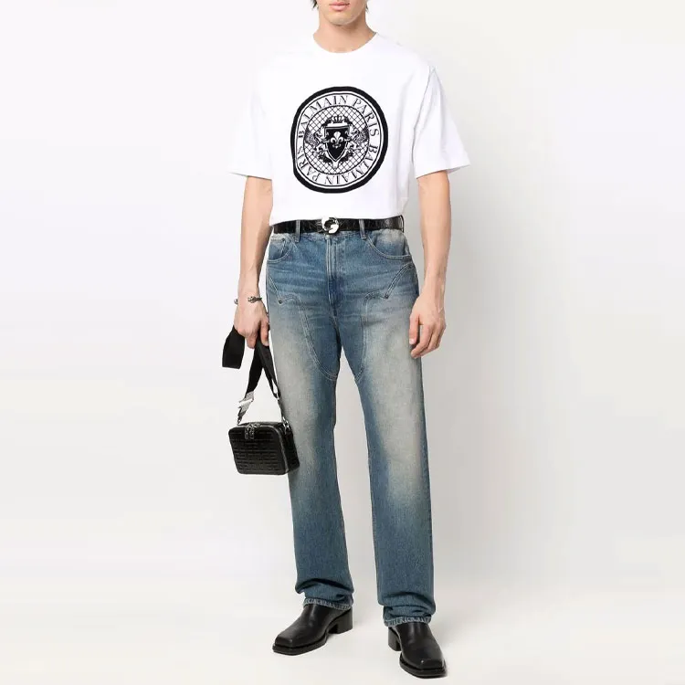 BALMAIN Coin Flock T Shirt-1