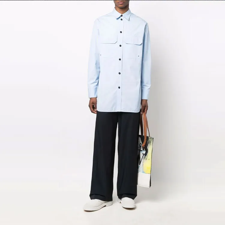 JIL SANDER Shirts Men Blue-1