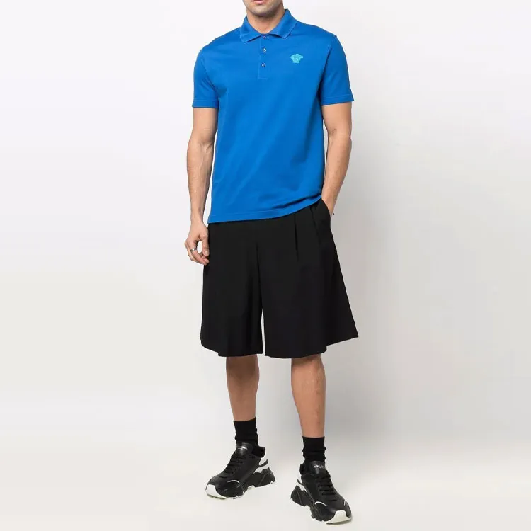 VERSACE VERSACE SS22 Polo Shirt Men's Blue-1