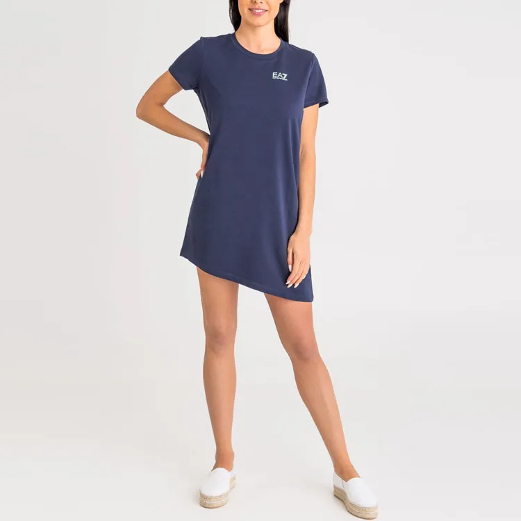 EMPORIO ARMANI Short Sleeved Dresses Women's Blue-2