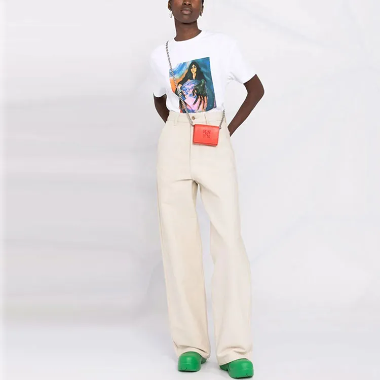 OFF WHITE Women's Mirko Artist Front Regular T Shirt White/Multi-1