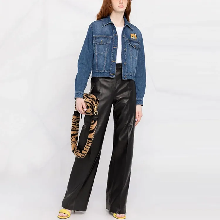 MOSCHINO Denim Jackets Women's Blue-1