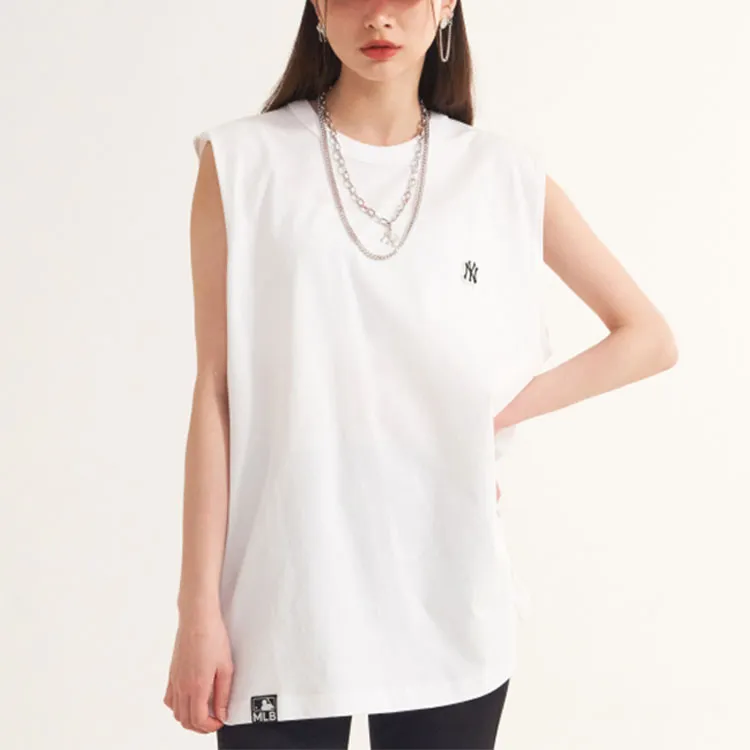 MLB Mlb Base Logo Tank Tops Unisex White-2