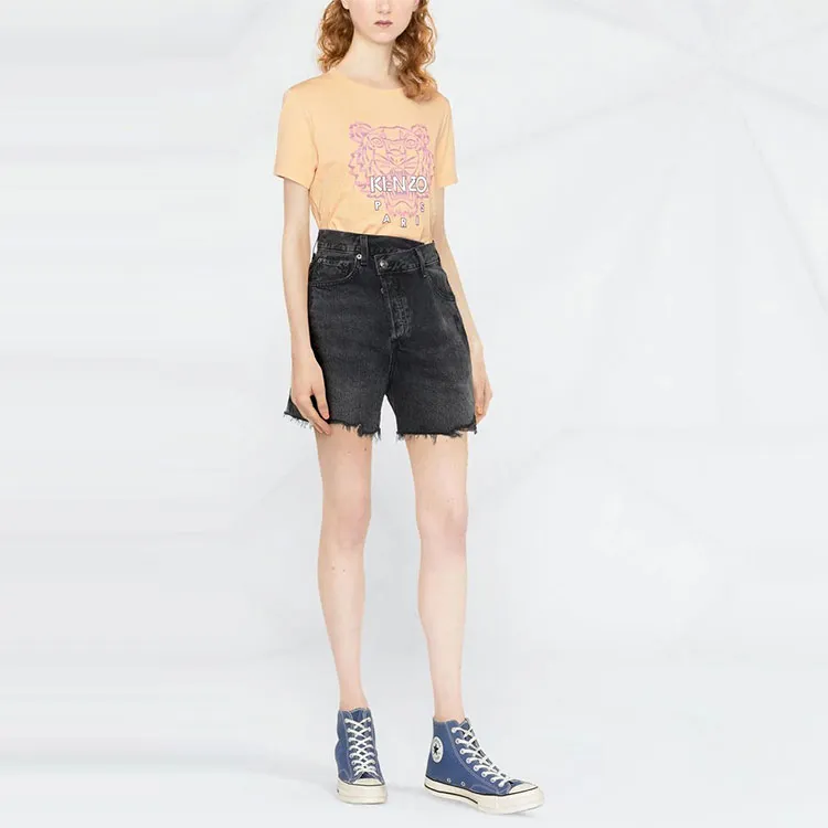KENZO Classic Tiger Head T-Shirts Women's Orange-1