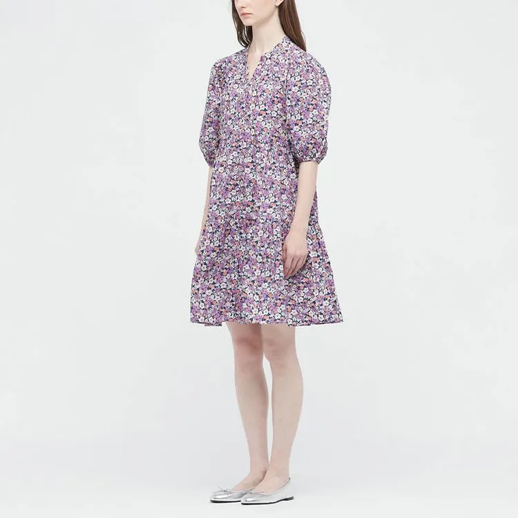 UNIQLO SS22 Dress Women's Blue Purple-2