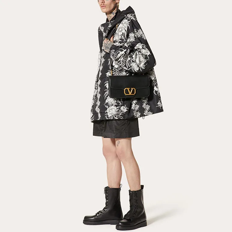 Valentino Trench Coats Women's Black-3