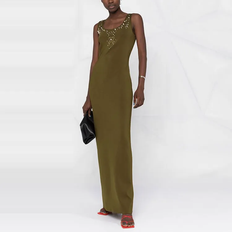 GIVENCHY Sleeveless Dress Women's Green-1