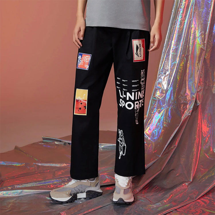 LiNing Casual Pants Unisex Black XL - POIZON