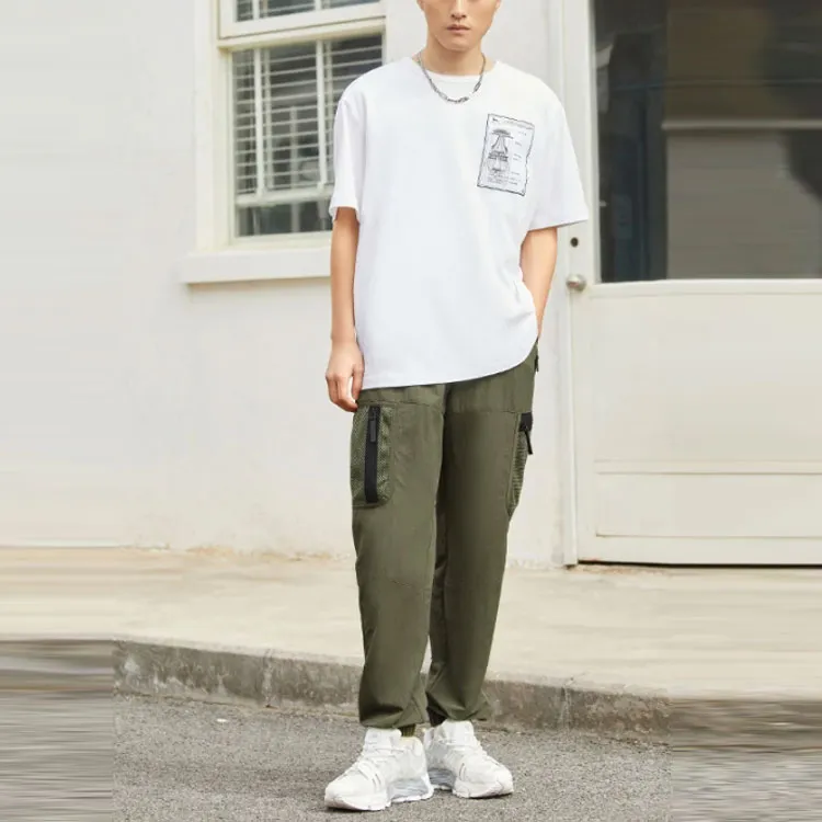 LiNing CF Tracing Sports Lifestyle Collection Knitted Sports Pants Unisex Army Green-2