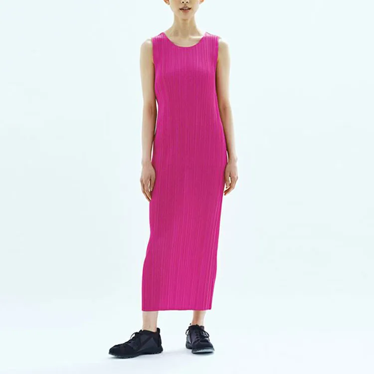PLEATS PLEASE ISSEY MIYAKE Sleeveless Dresses Women's Pink-1