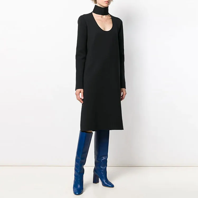 Bottega Veneta Long Sleeved Dresses Women's Black-2