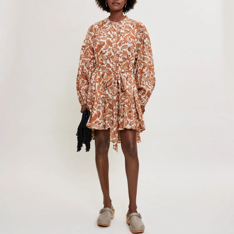Maje Long-Sleeved Dresses Women's Orange-1
