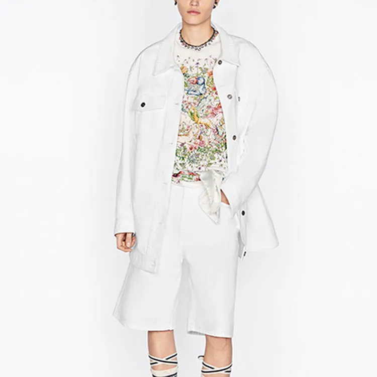 DIOR Dior Quarterly New Products FW22 Denim Jacket Women's White-3