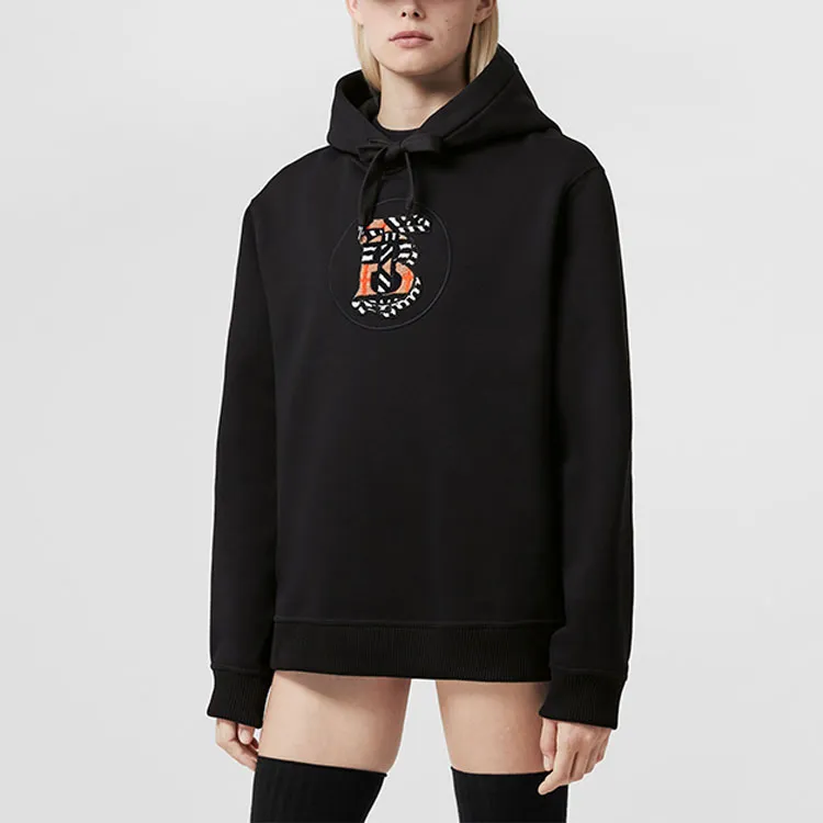 Burberry Tb Monogram Hoodie Black-2