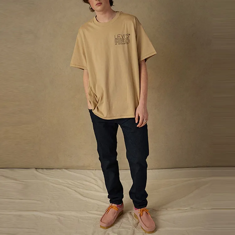 Levis SS22 Straight T-Shirt Men's Khaki Brown-1