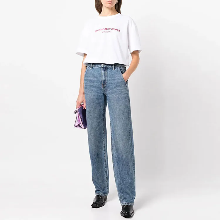 Alexander Wang Logo patch Cropped Jeans-1