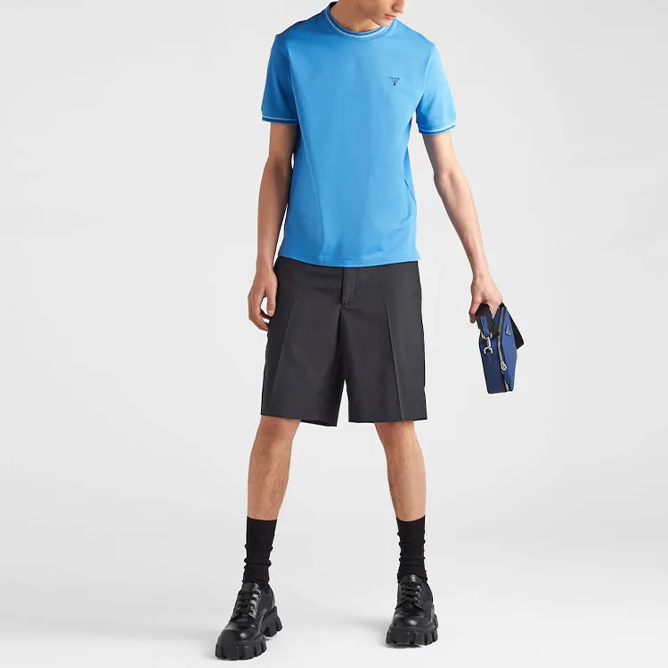 PRADA T Shirts Men Light Purple Blue-1