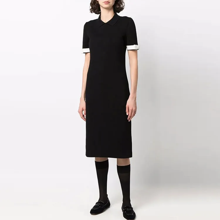 THOM BROWNE Short Sleeved Dresses Women's Black-1