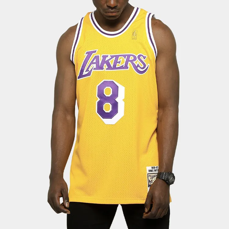 Mitchell & Ness Basketball Jerseys Men's Yellow-3