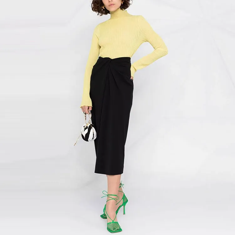 Valentino Casual Long Skirts Women's Black-1