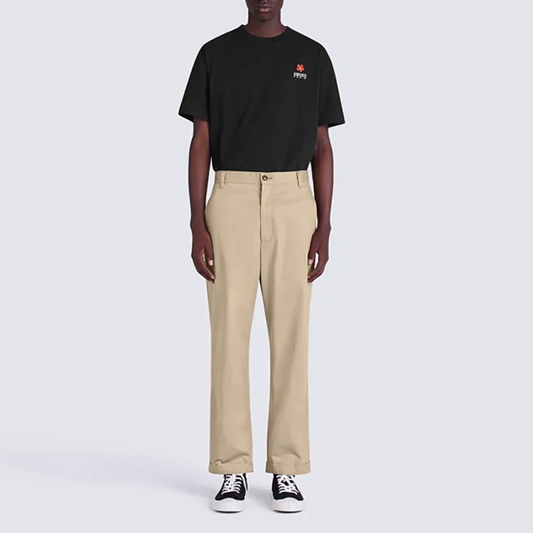KENZO Logo patch Straight leg Trousers-2