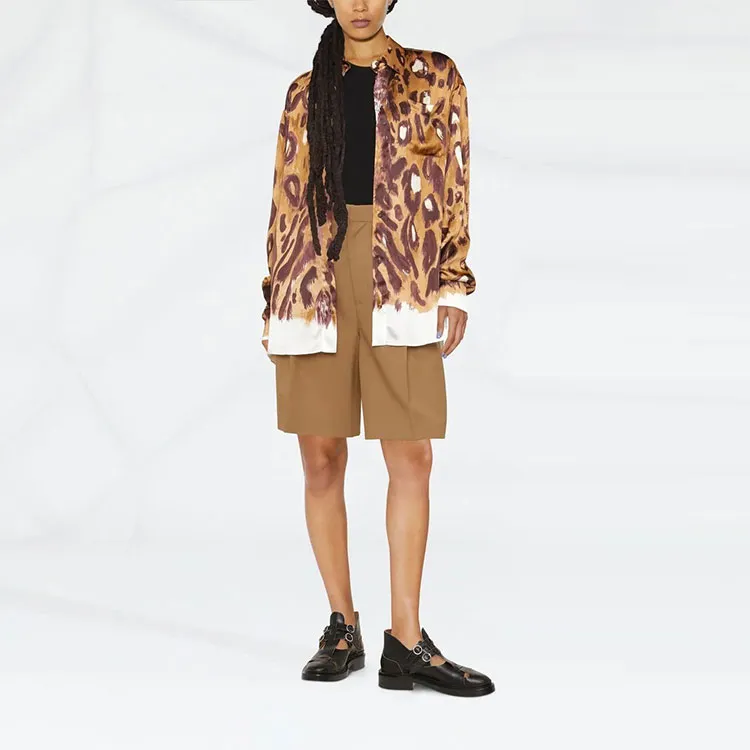 MARNI Wild Bunch Printed Satin Long Shirt-1