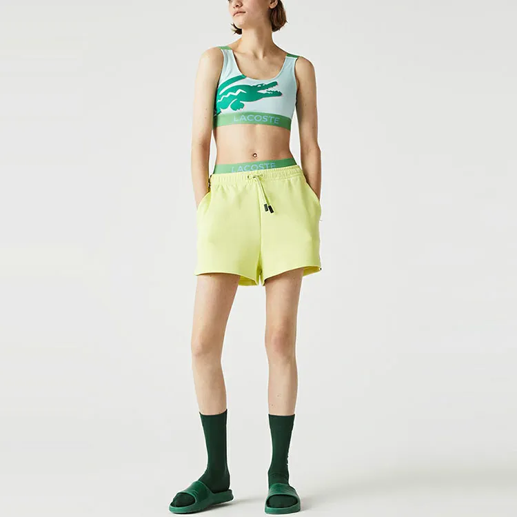 LACOSTE Casual Shorts Women's Neon Yellow-2