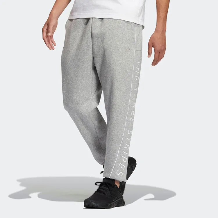 Adidas Knitted Sports Pants Men's Gray-1