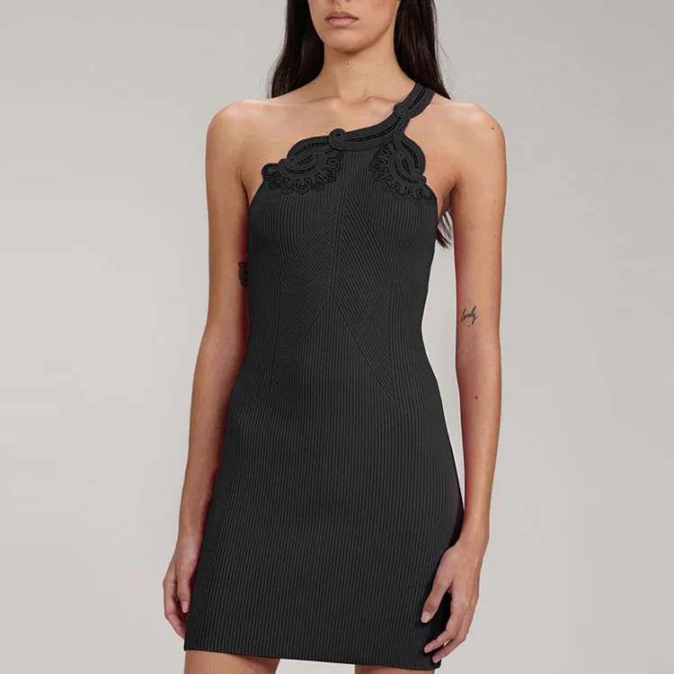 Self portrait Sleeveless Dresses Women's Black-3