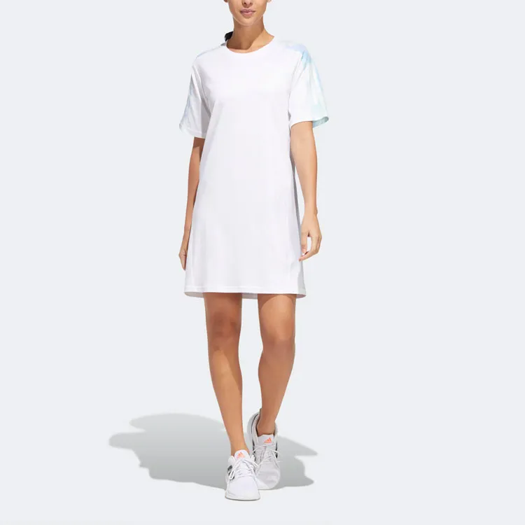 Adidas Short Sleeved Dresses Women's White-1
