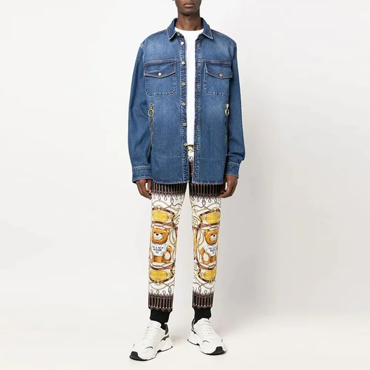 MOSCHINO Graphic Printed Wide Leg Trousers-1