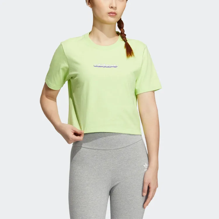 Adidas Originals T Shirt Women's Lime Green-1