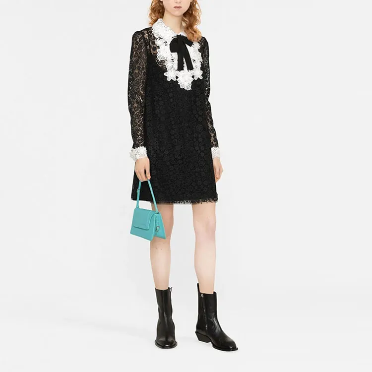 RED VALENTINO Long Sleeved Dresses Women's Black-1
