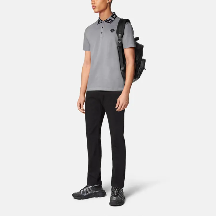 VERSACE VERSACE FW22 Polo Shirt Men's Gray-1