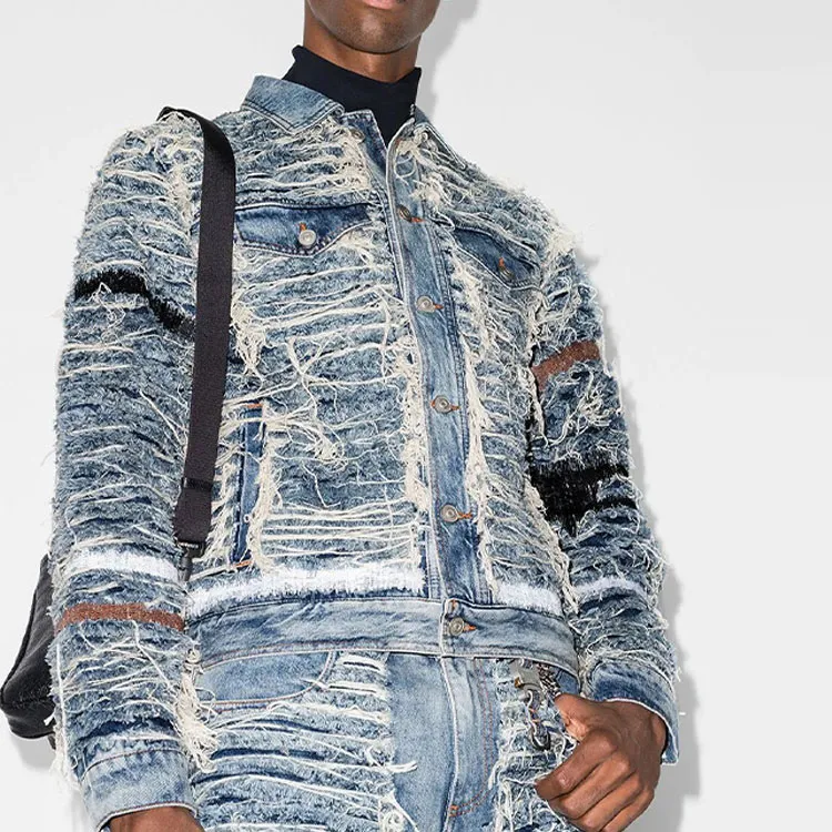 1017 ALYX 9SM X Blackmeans Shredded Denim Jacket-2