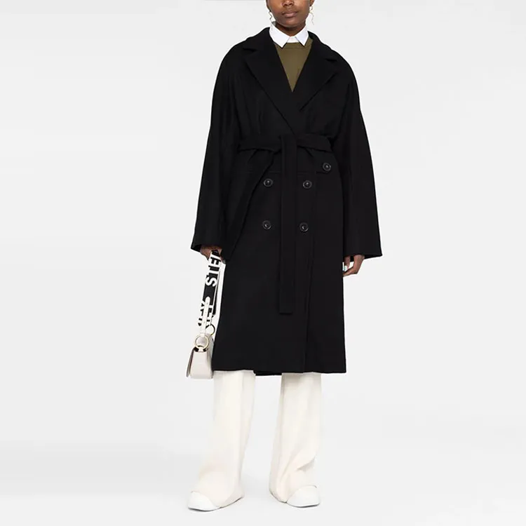 Stella McCartney Double Breasted Belted Mid Length Coat-1