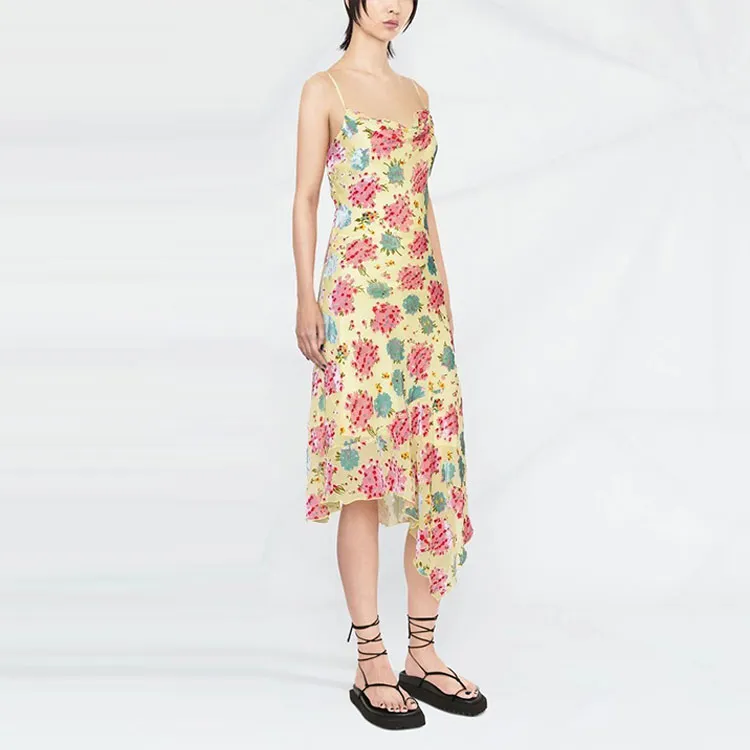 DIESEL Sleeveless Dresses Women's Yellow-3