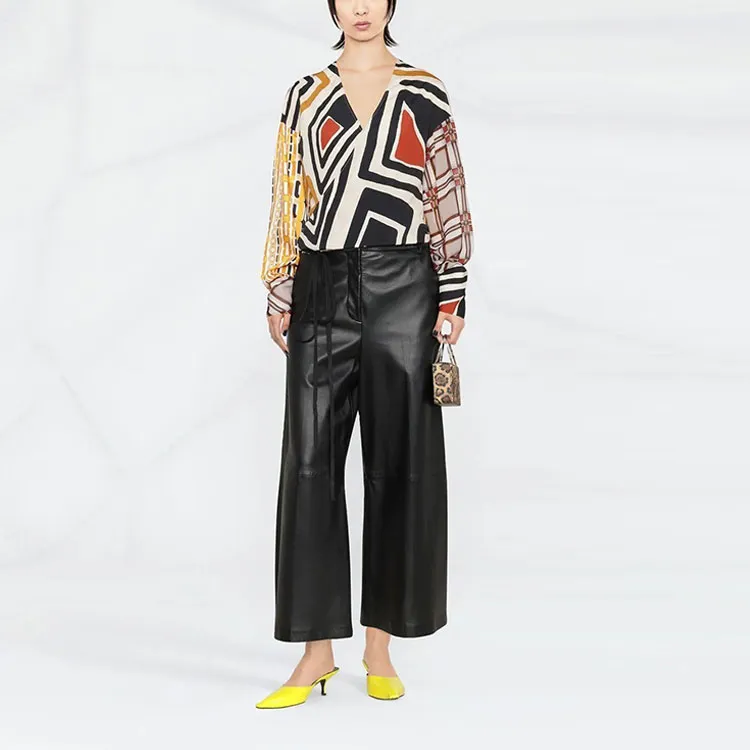DSQUARED 2 Geometric print Wrap front Blouse-2