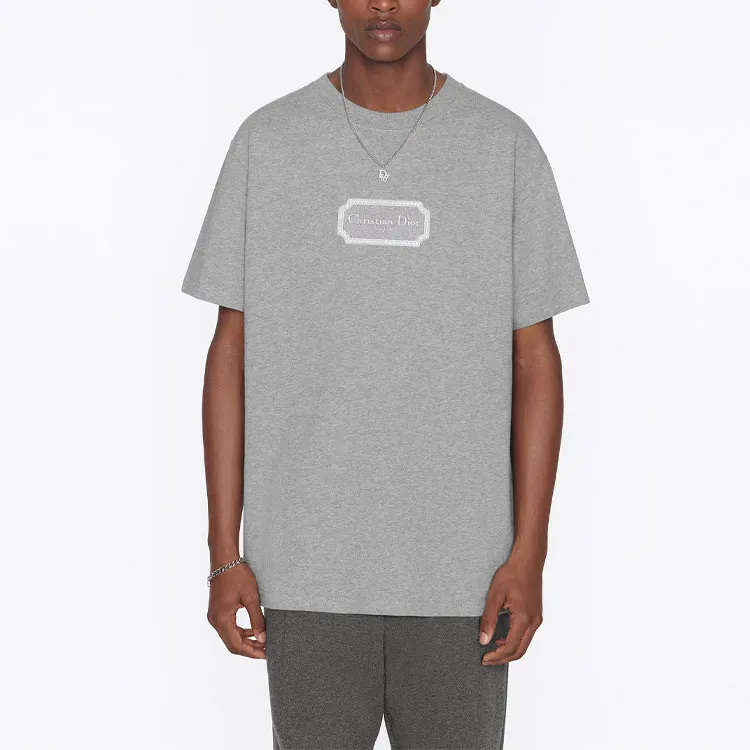 DIOR Quarterly New Products T Shirts Men Gray-5