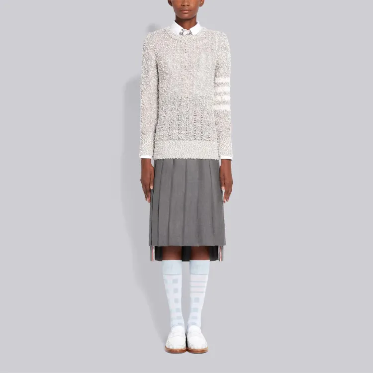 THOM BROWNE· SS21 Sweater Women's Light Gray-1