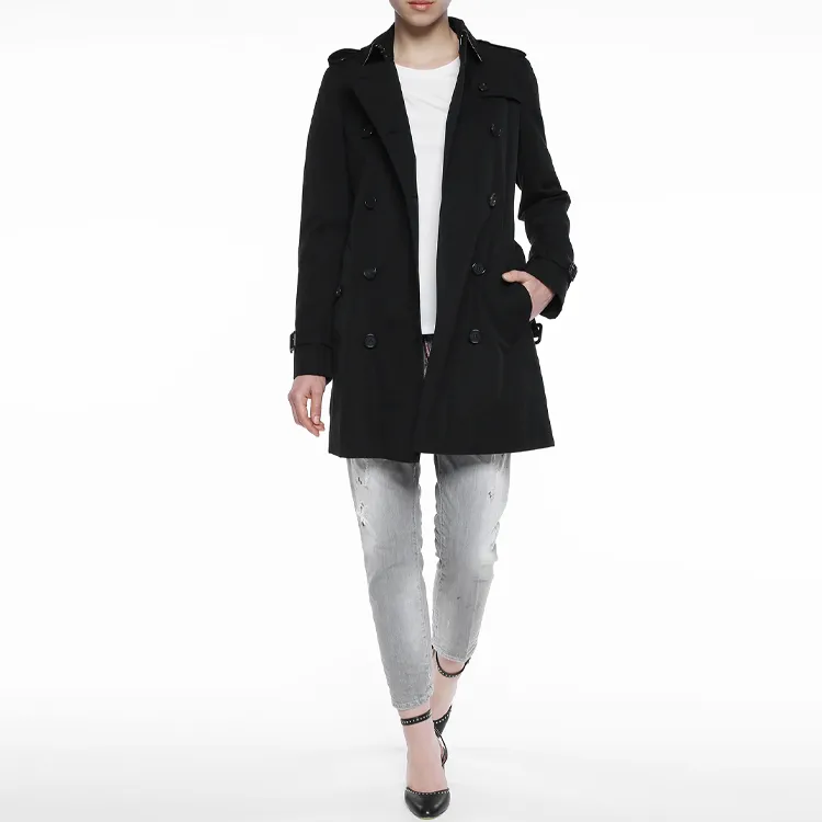 Burberry Trench Coat Women's Black-1