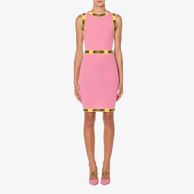 MOSCHINO Sleeveless Dresses Women's Pink-1