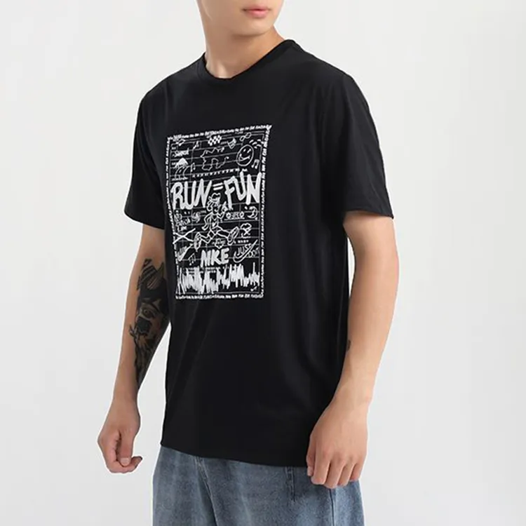 Nike T Shirts Men Black-4