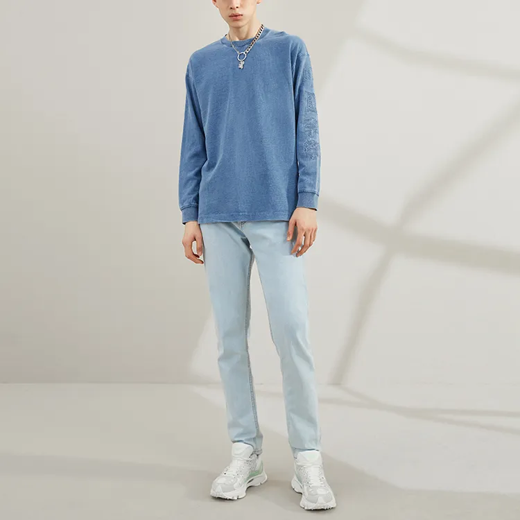 LiNing Sports Fashion Collection Sweatshirts Men Denim Blue-3
