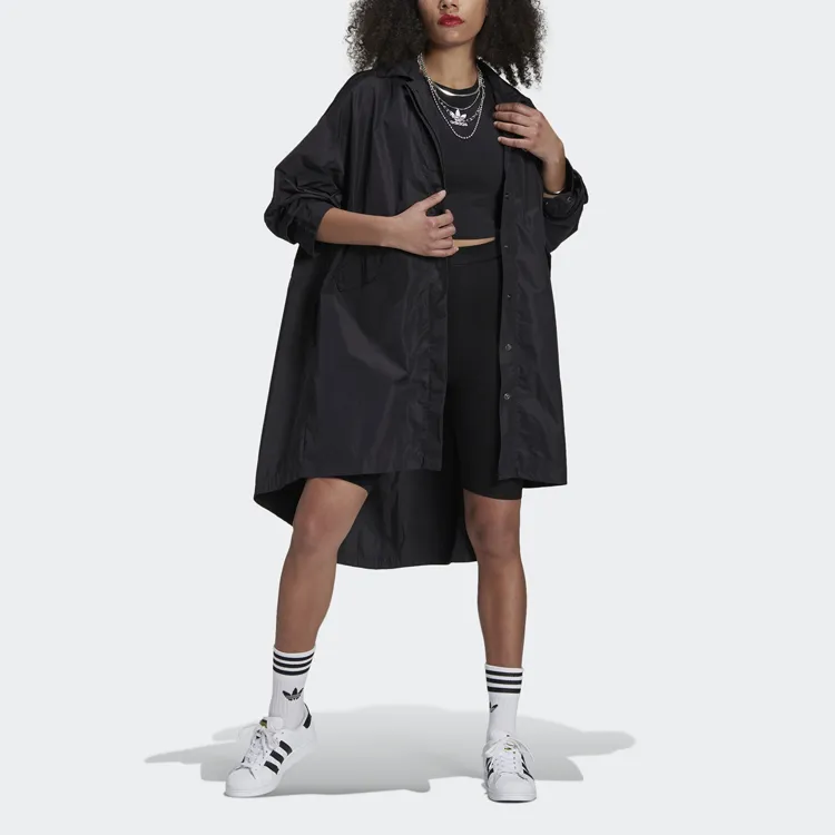 Adidas Originals Trench Coats Women's Black-3