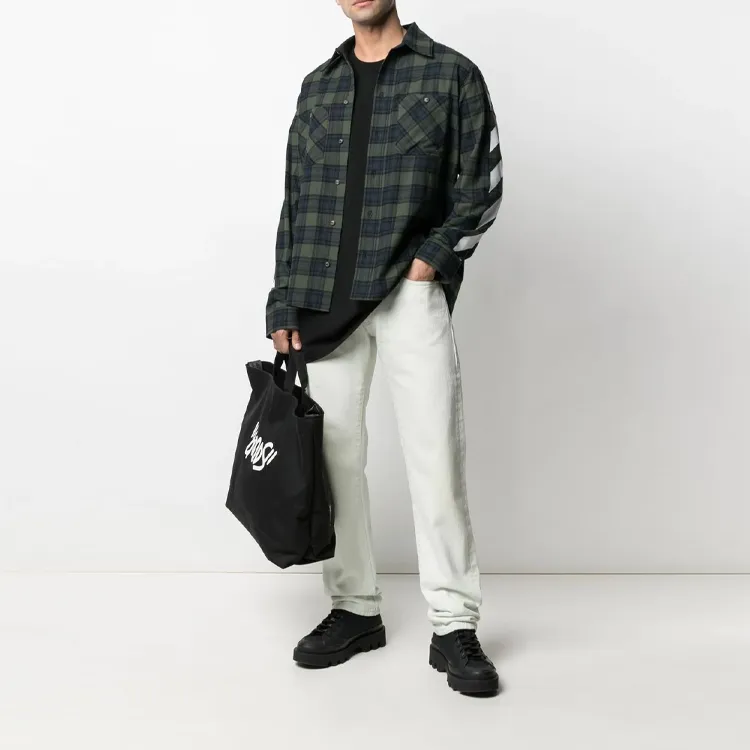OFF WHITE Tartan Diagonal Shirt-1