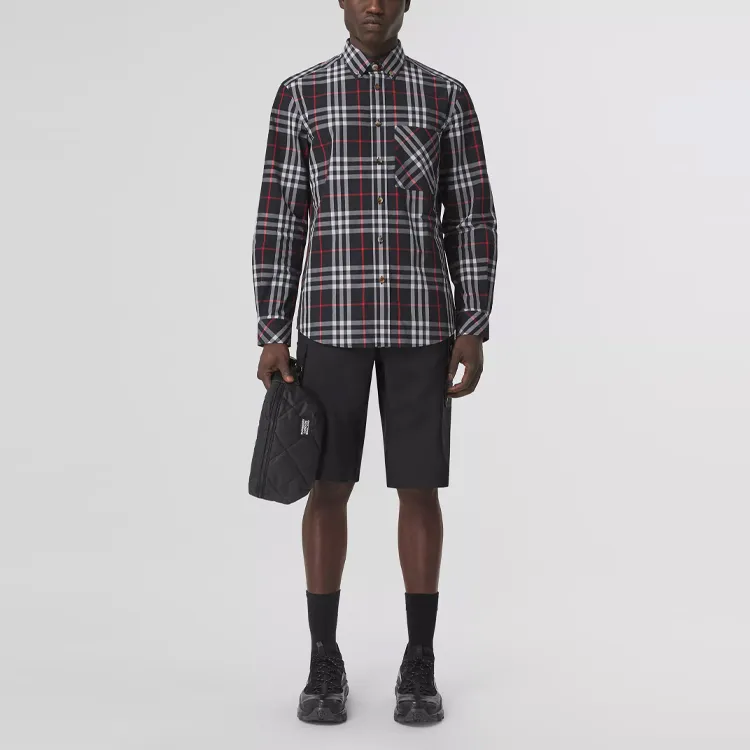 Burberry Shirts Men Black-2