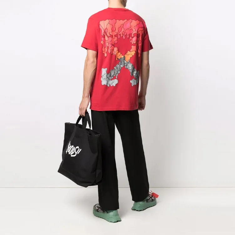 OFF WHITE SS21 T Shirts Men Red-2