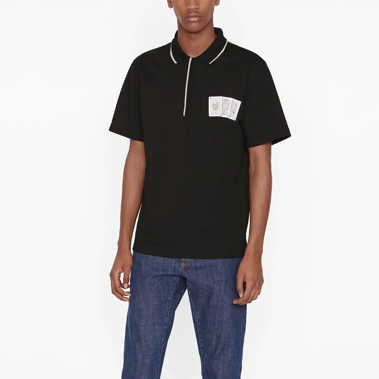 DIOR Quarterly New Products Polo Shirts Men Black-2